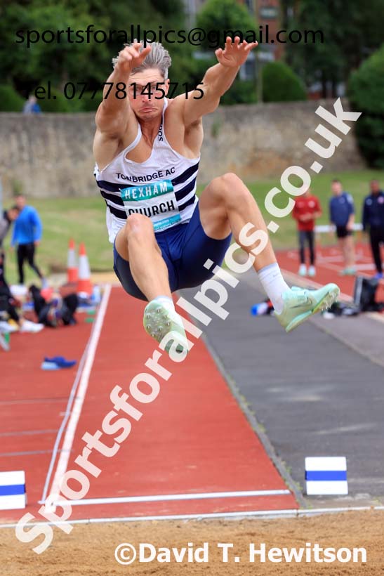 Decathlon Long Jump, 2024 EAP International Combined events, Hewcham, Northumberland.  Photo: David T. Hewitson/Sports for All Pics